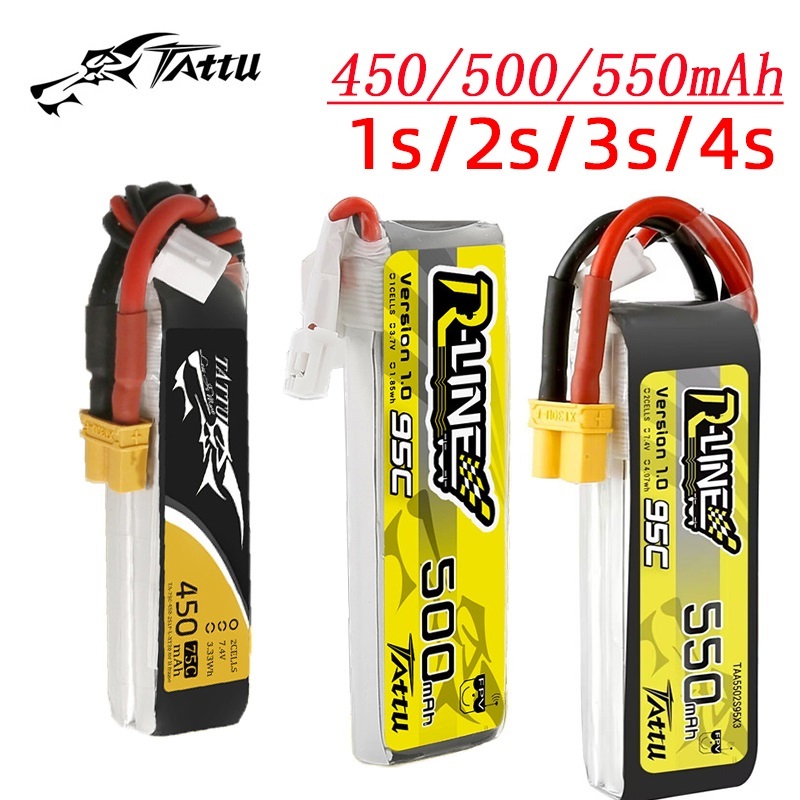 Drone Battery Plate - 3Pcs 새로운 TATTU 450/500/550mAh 75/95C 3.7/3.8/7.4/11.1/14.8V