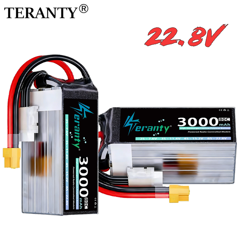 Drone Battery 6S - TERANTY 6S 22.8V 3000mAh 80C/160C FPV
