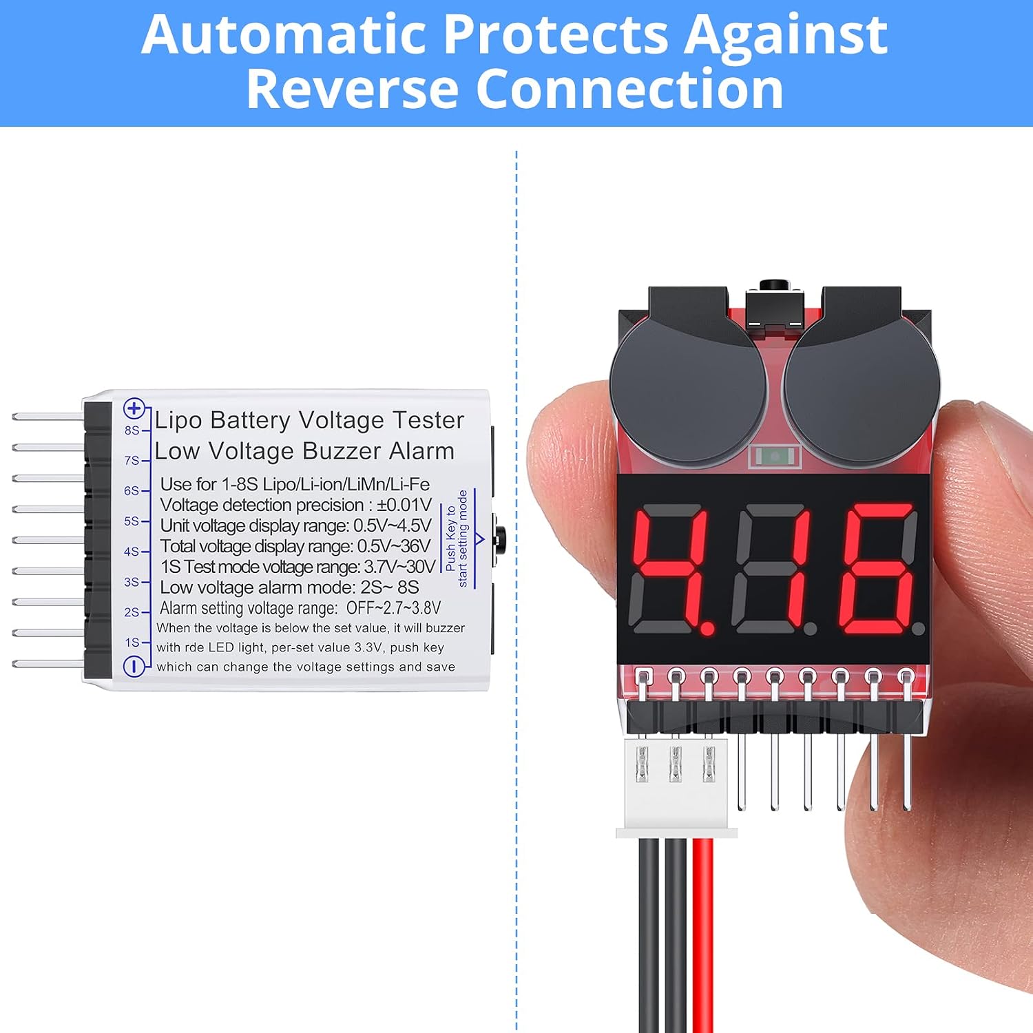 Oike 1-8S 2IN1 Lipo 배터리 전압 테스터 - Drone Battery Voltage Checker 리뷰 및 가격