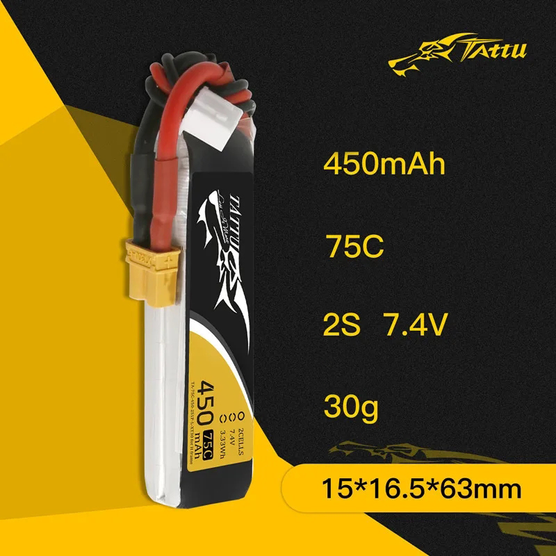 3Pcs 새로운 TATTU 450/500/550mAh  - Drone Battery Plate 리뷰 및 가격