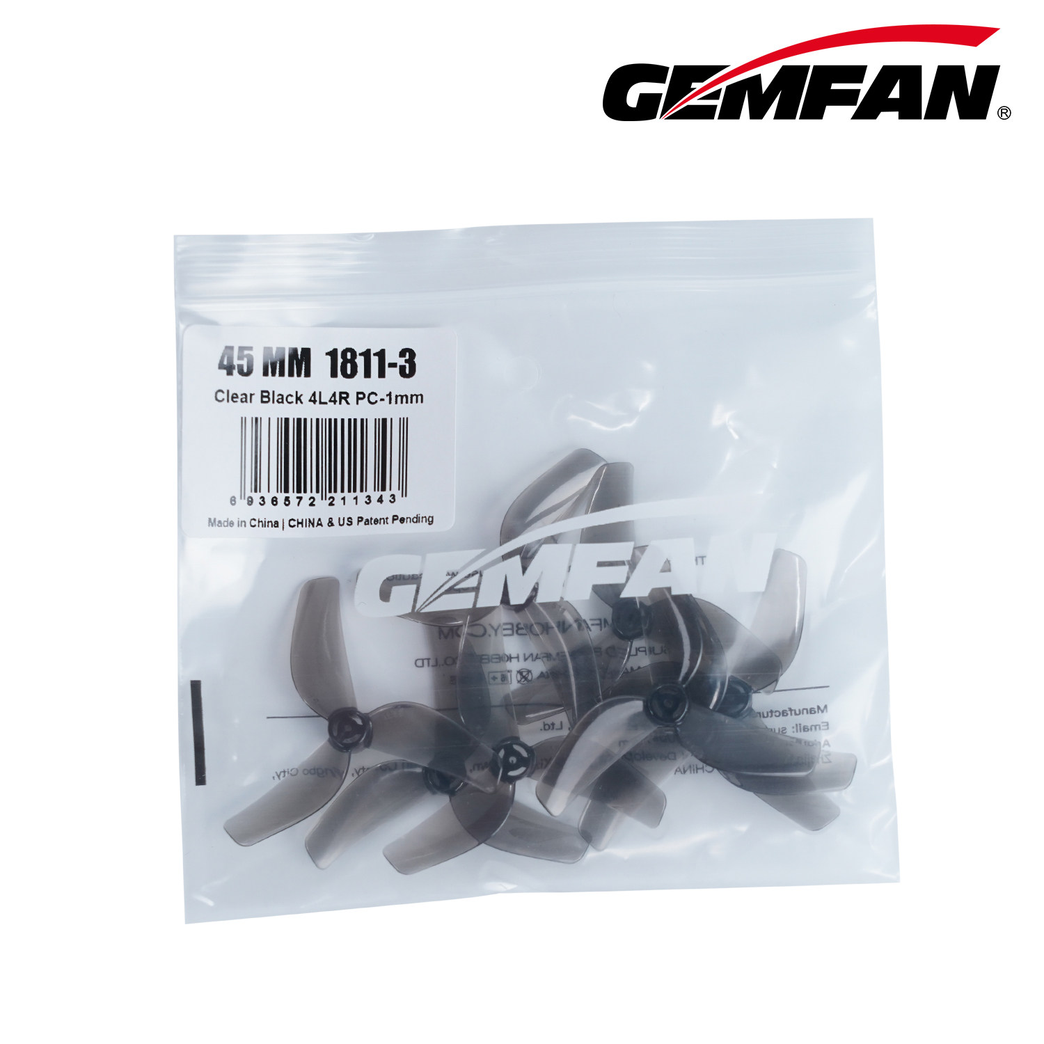 4팩 젬팬 1811 45mm 3-블레이드 PC 프로펠러 - Drone Battery Bag 리뷰 및 가격